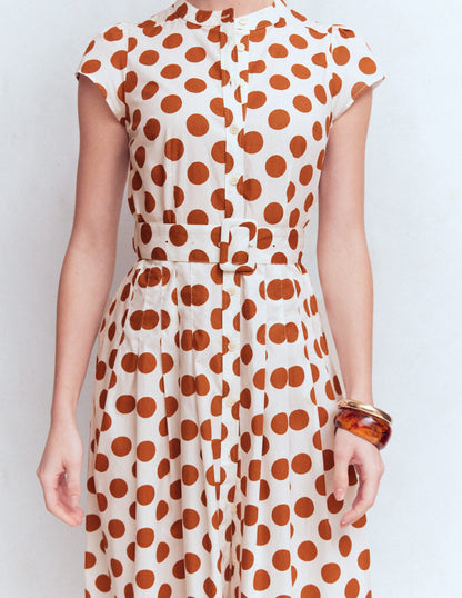 Arabella Cotton Maxi Dress-Ginger, Painted Dot