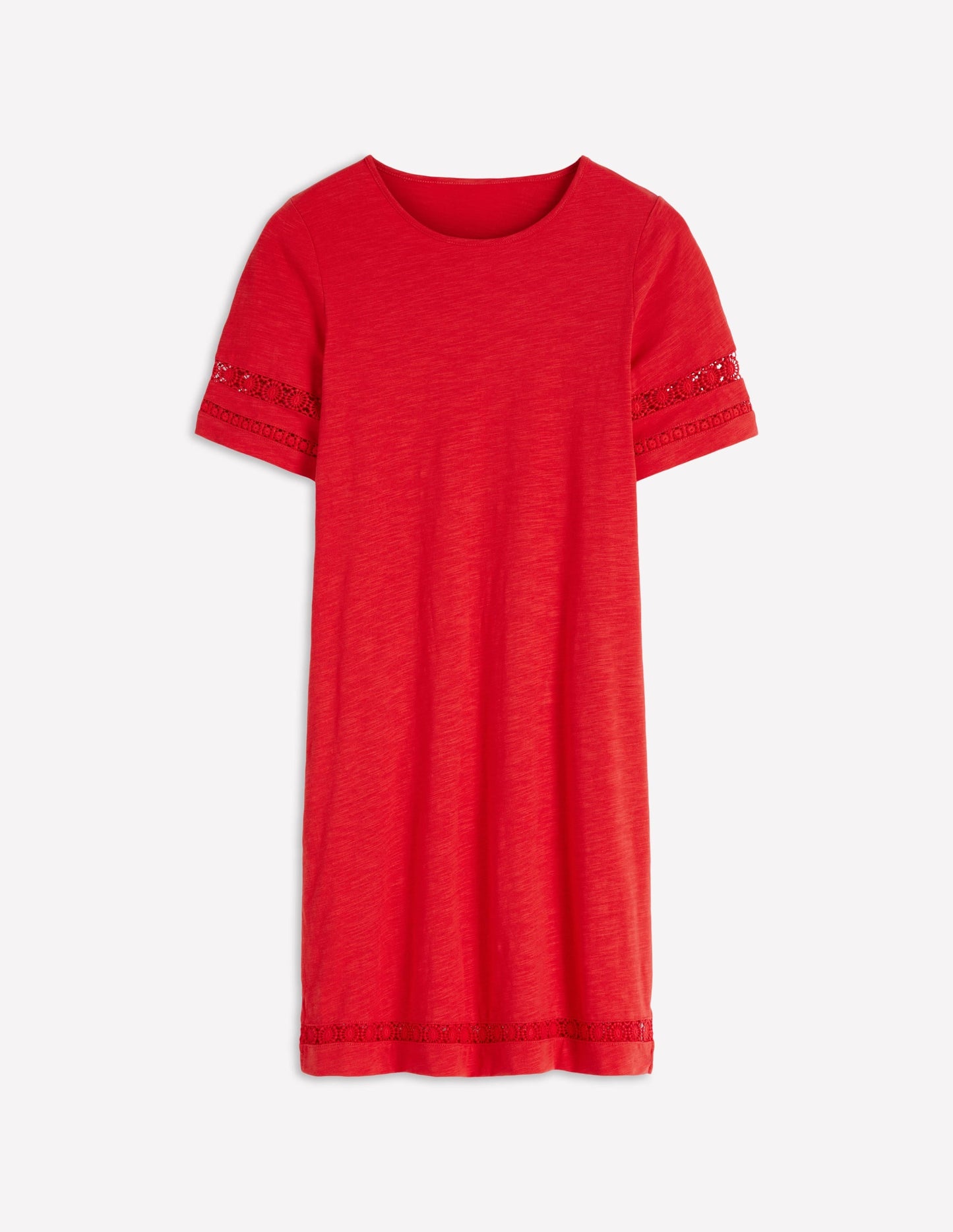 Hattie Jersey T-shirt Dress-Red Coral