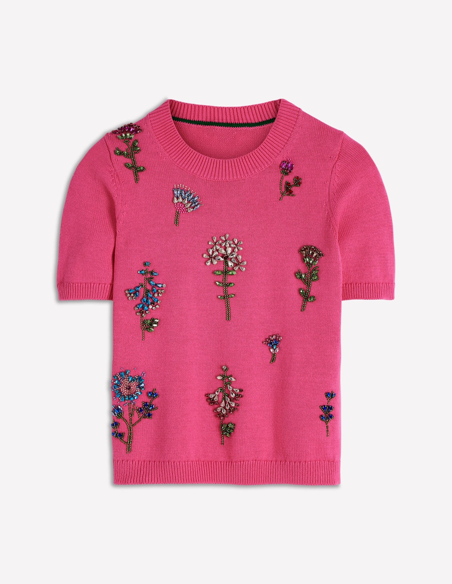 Embellished T-Shirt-Pink Punch