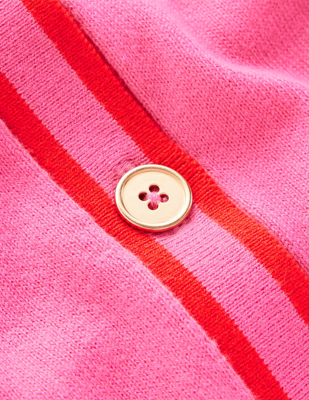 Liz Knitted Collared Cardigan-Pink Punch
