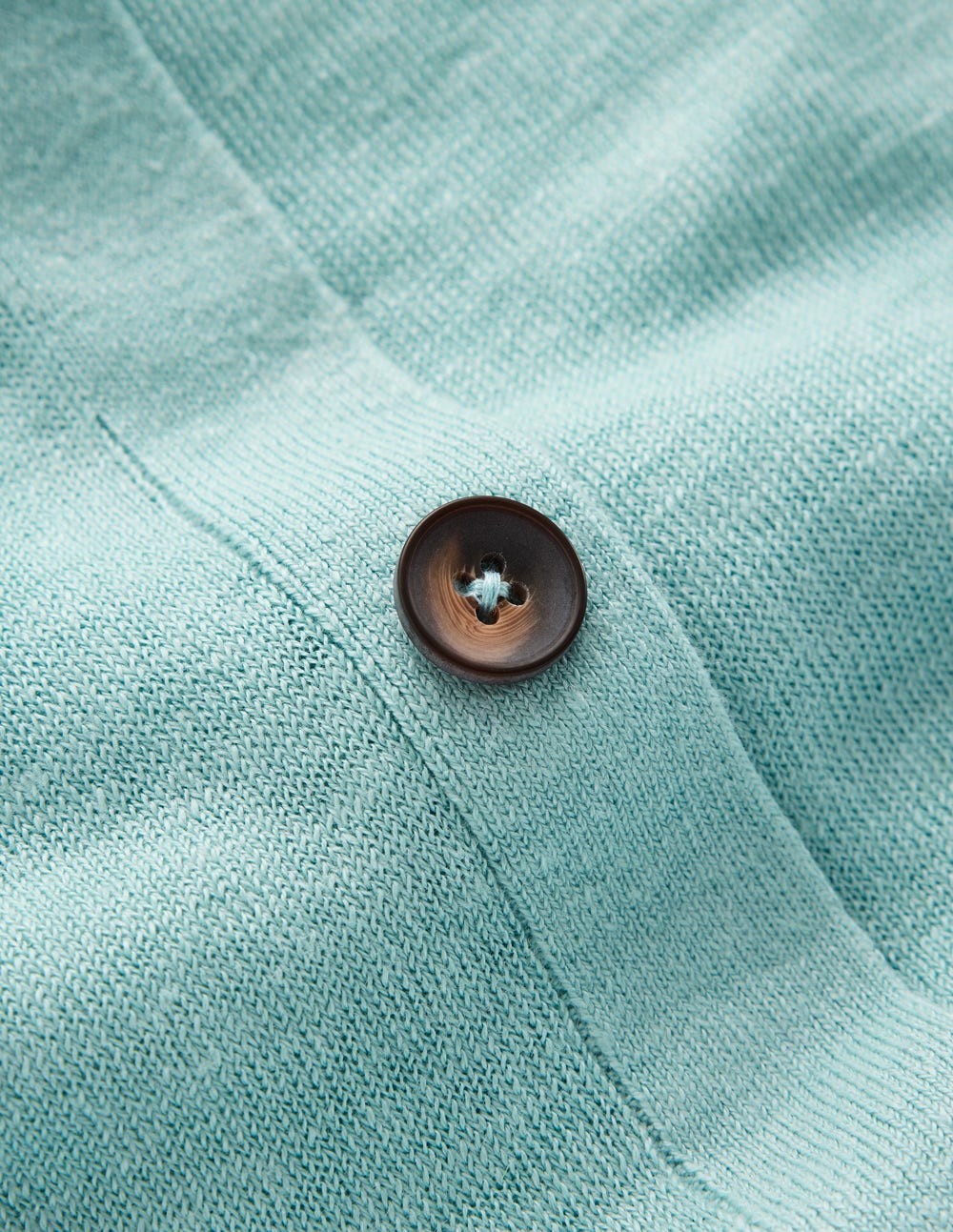 Agnes Linen Button T-Shirt-Seamist Blue