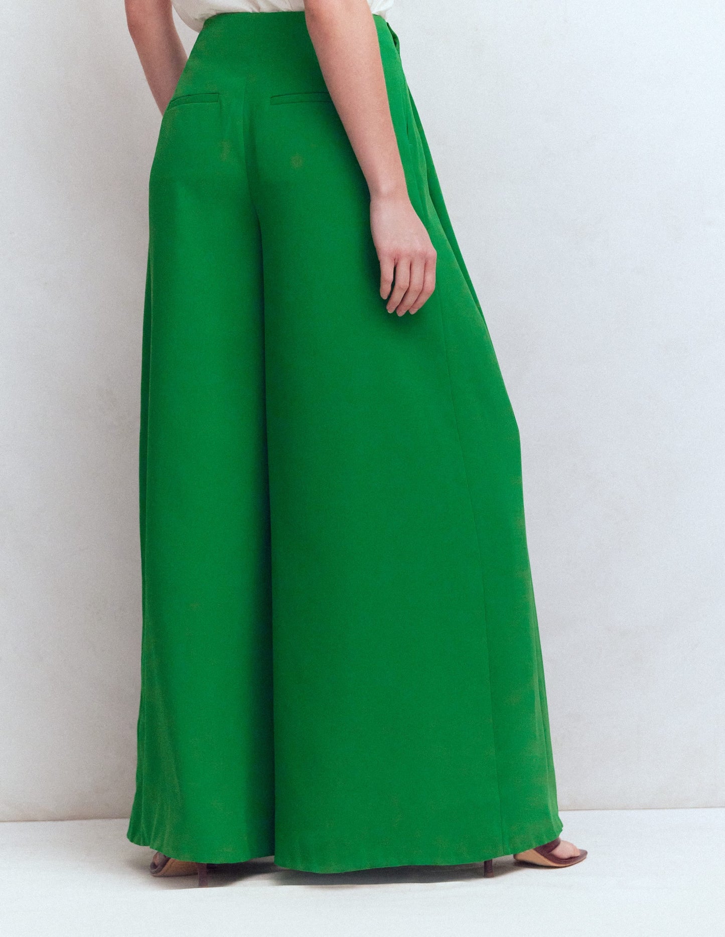 Regent Wide Leg Pants-Rich Emerald