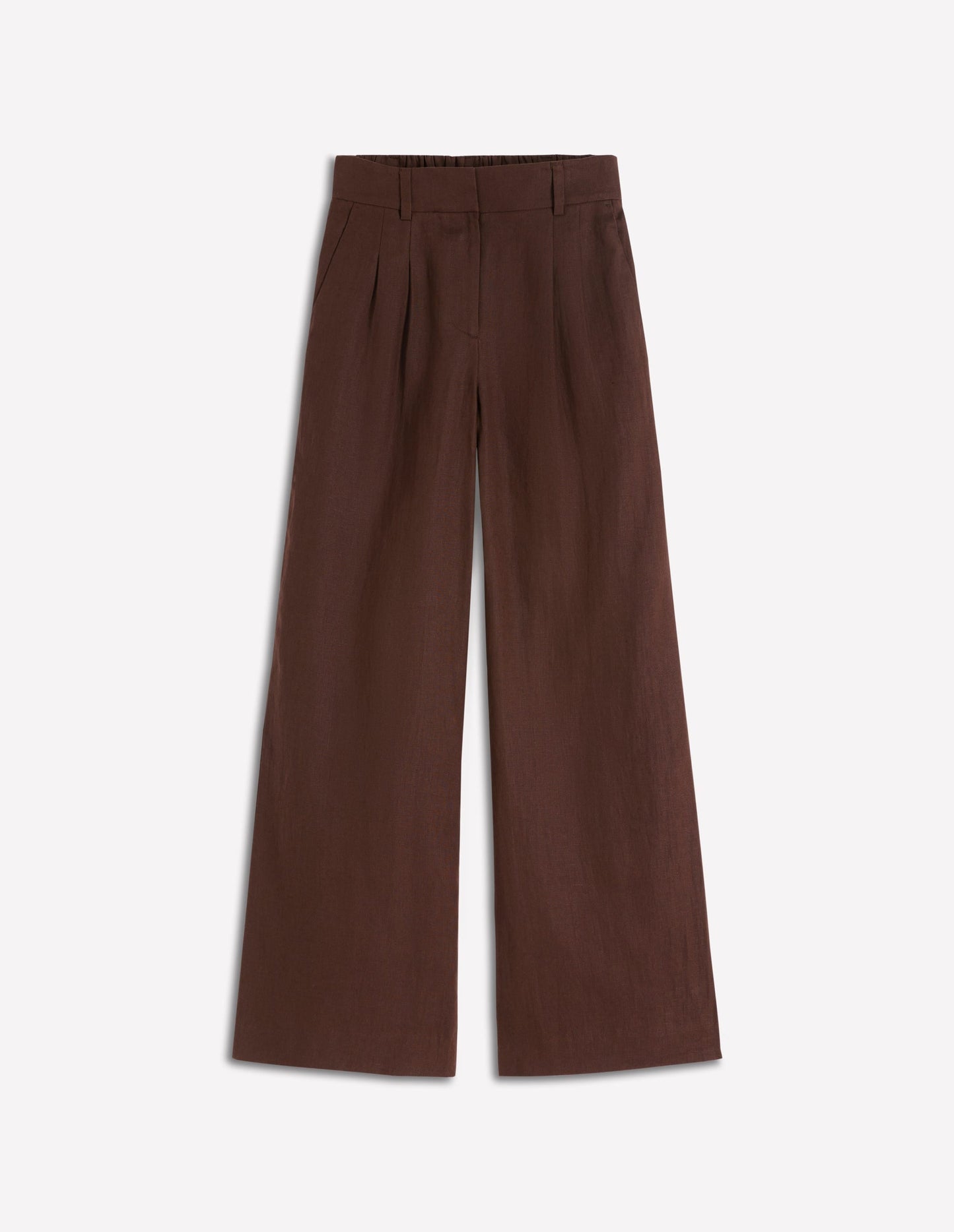 Kensington Linen Pants-Bitter Chocolate
