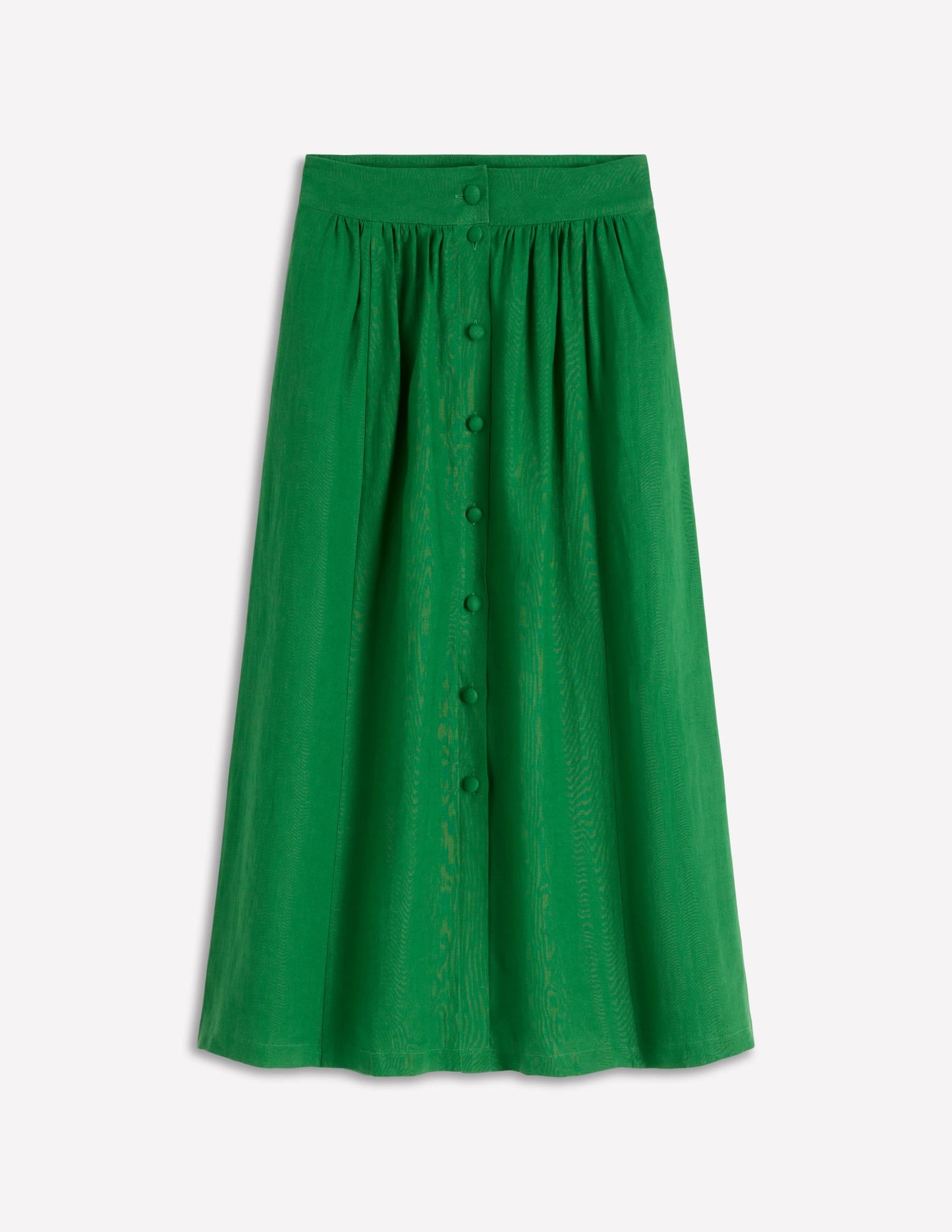 Emma Linen Maxi Skirt-Highland Green