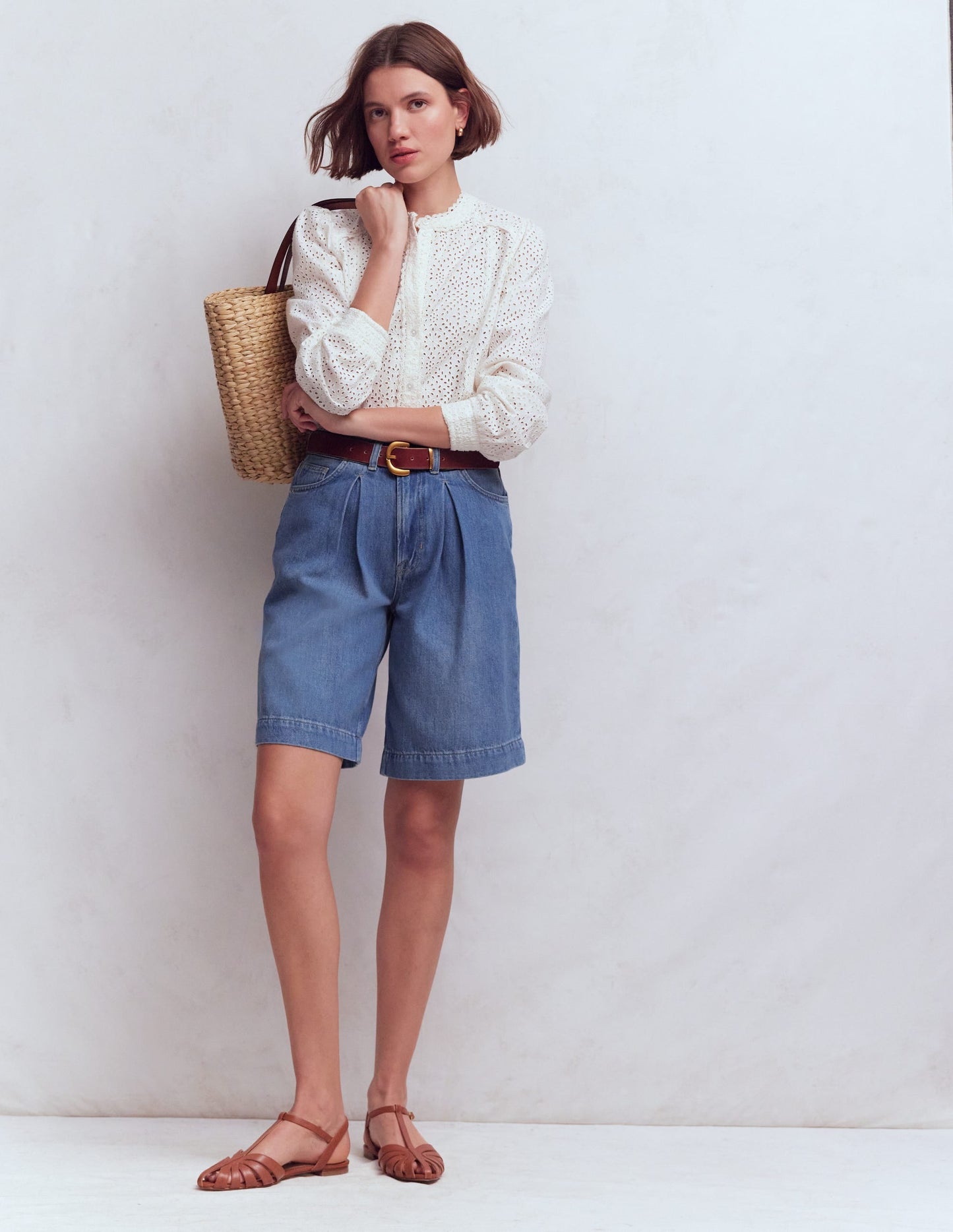 Denim Bermuda Short-Light Vintage
