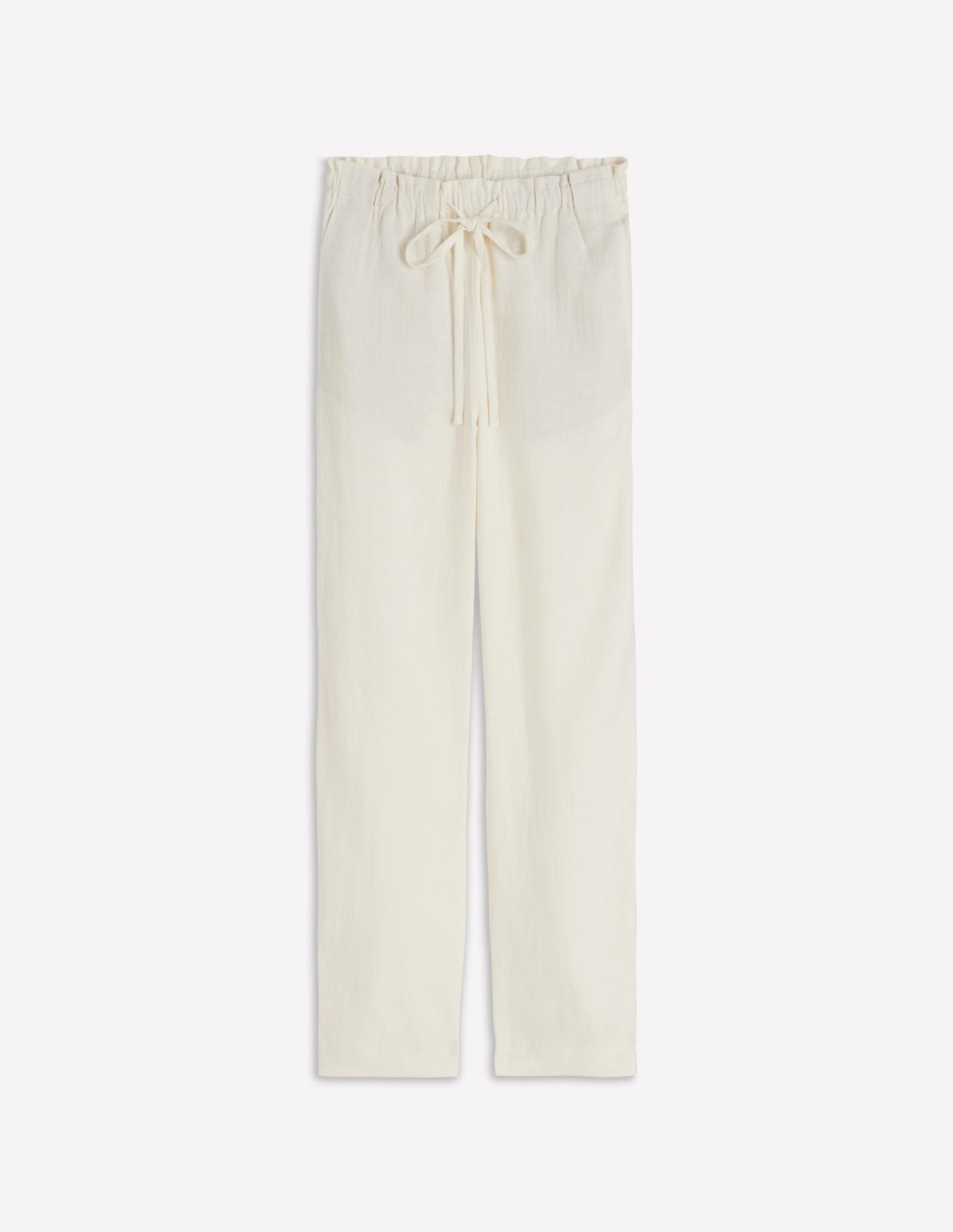 Islington Linen Crop Pants-Ivory