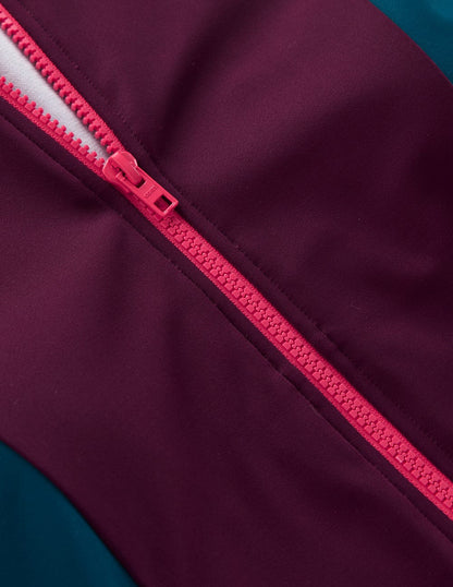 Rash Guard Swimsuit-Purple. Colourblock