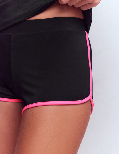 Rash Guard Swim Shorts-Black