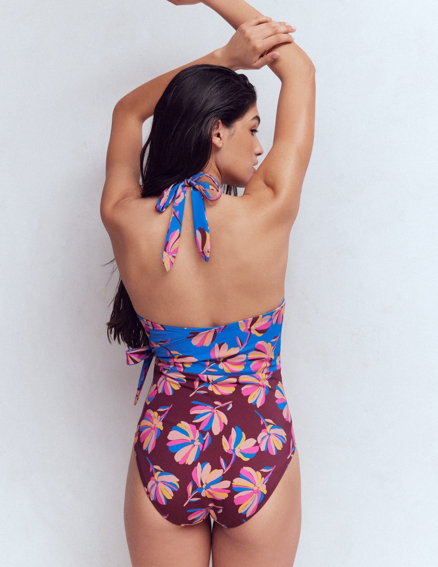 Tilos Tie Side Swimsuit-Multi, Daisy Cascade