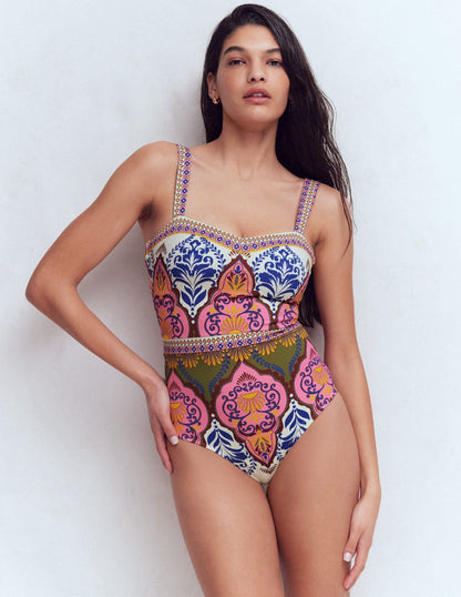 Clean Sweetheart Swimsuit-Multi, Ornamental Garden