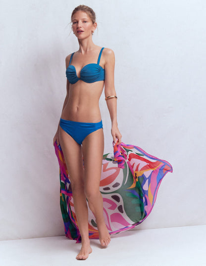 Pleated Cup Bikini Top-Oceanside