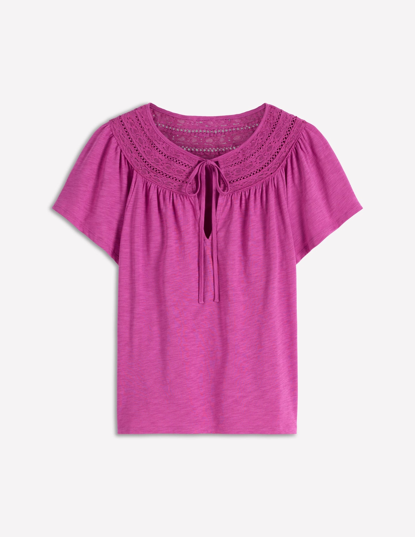 Edi Trim Detail T-shirt-Passion Flower