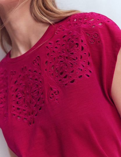 Willow Broderie T-shirt-Granita