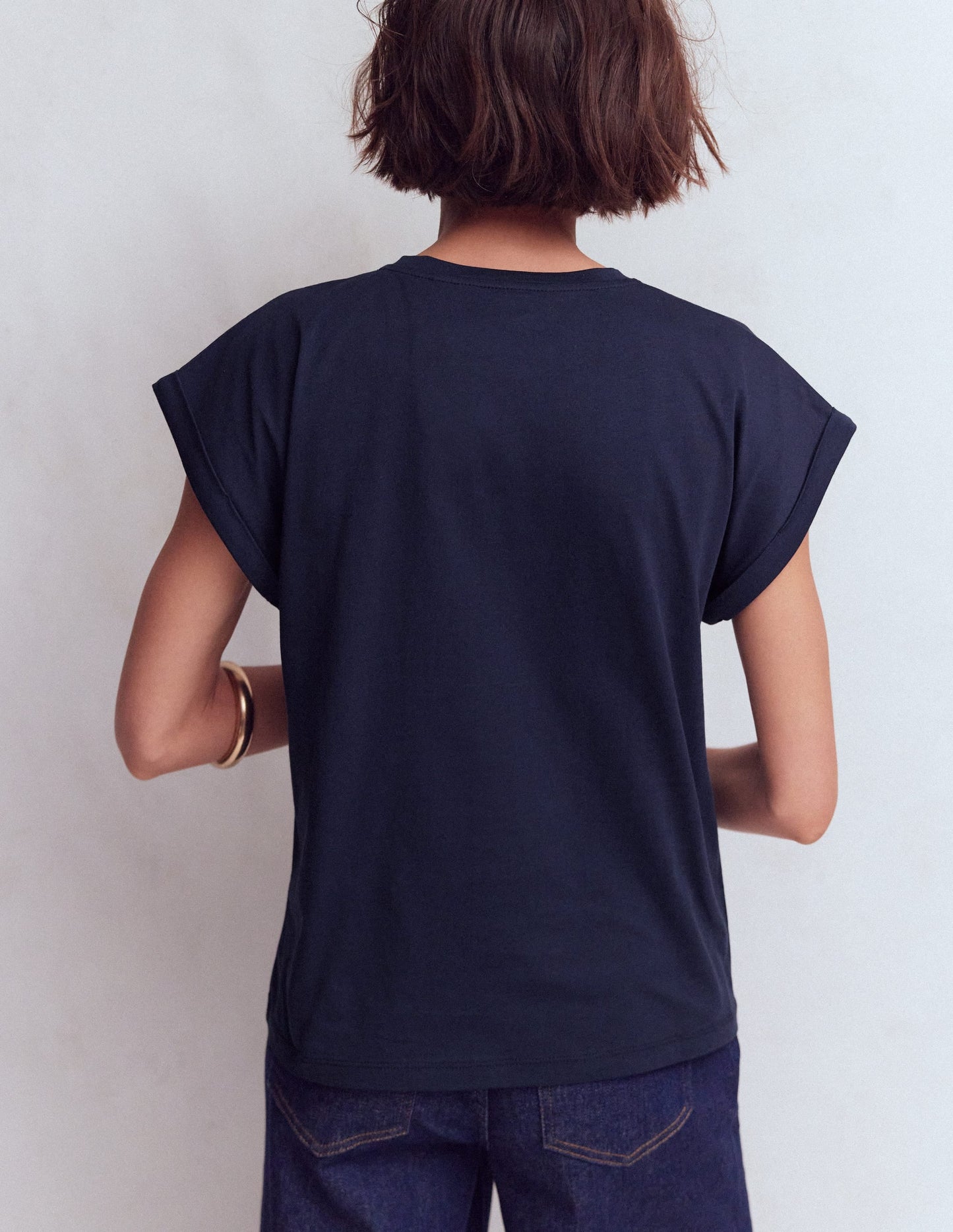 Turn Back T-shirt-Navy