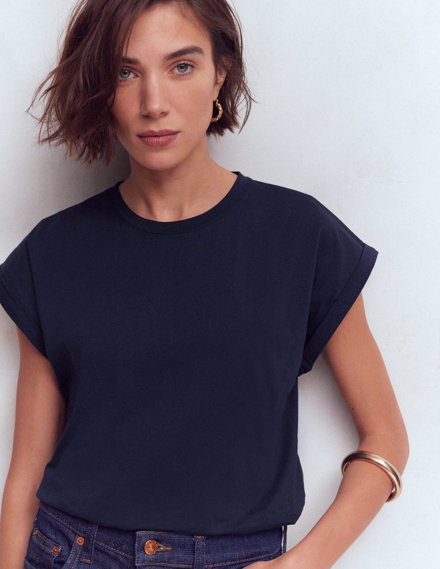 Turn Back T-shirt-Navy