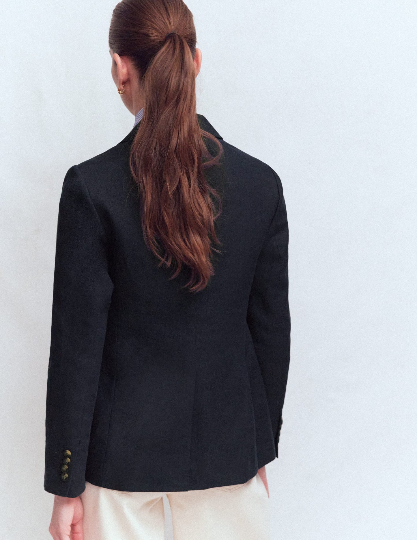 Stamford Linen Blazer-Navy