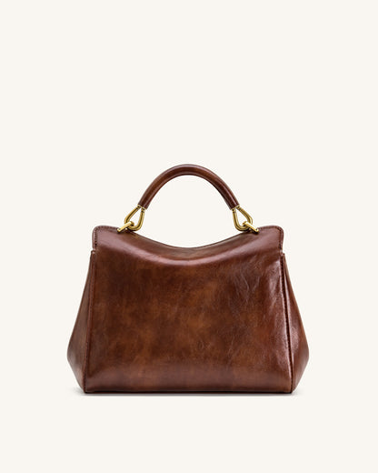Lucia 經典手提包 - 咖啡棕色
