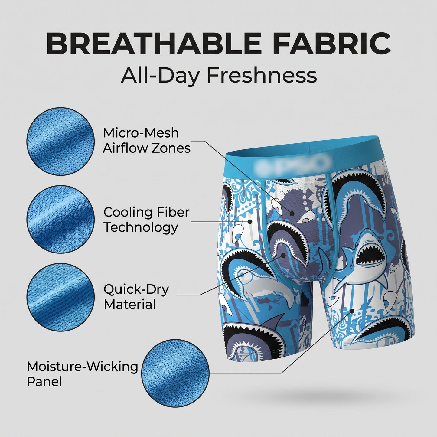 🩳Men's Novelty Graphic Long Leg Boxer Briefs