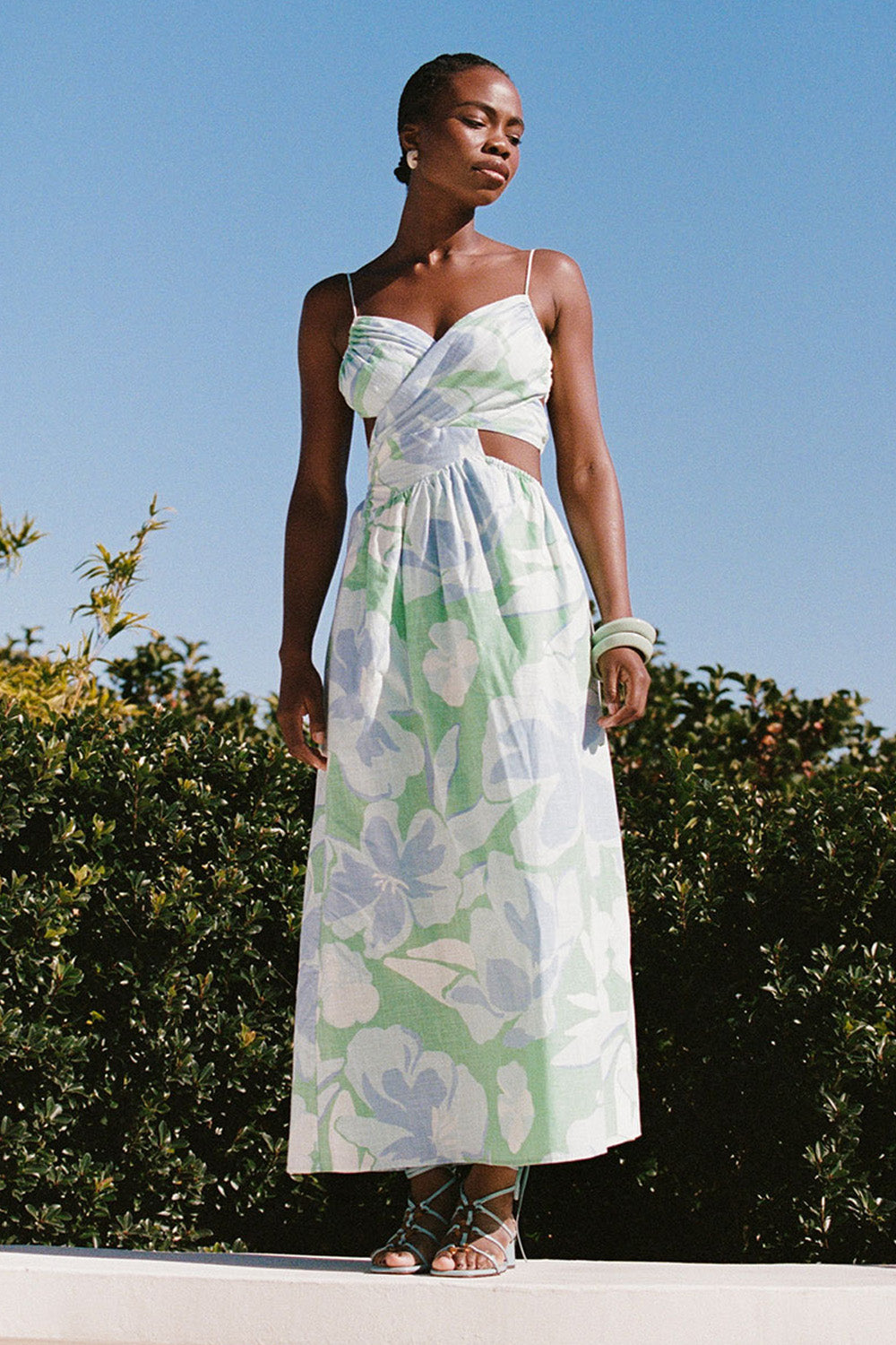 Iris Midi Dress - Spring Petals