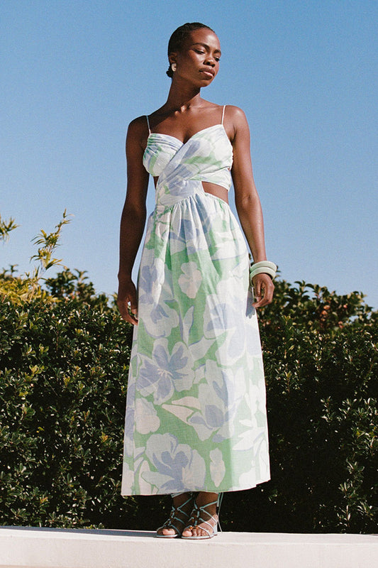 Iris Midi Dress - Spring Petals