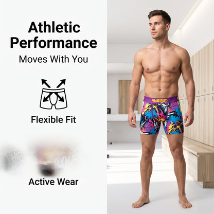🩳Men's Novelty Graphic Long Leg Boxer Briefs