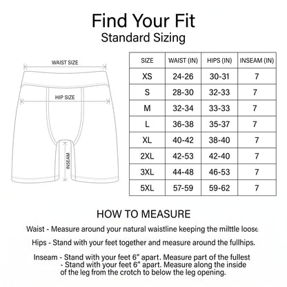 🩳Men's Novelty Graphic Long Leg Boxer Briefs