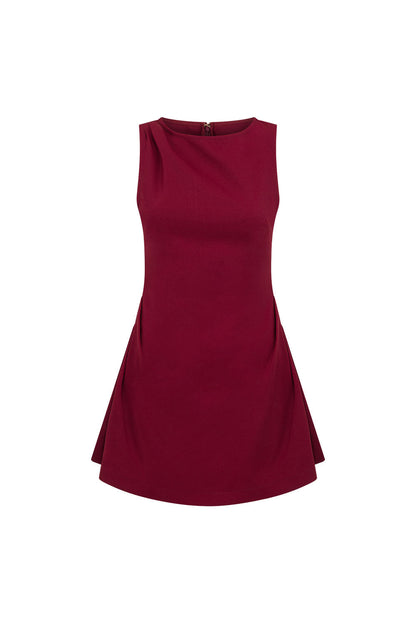 Camellia Dress - Burgundy