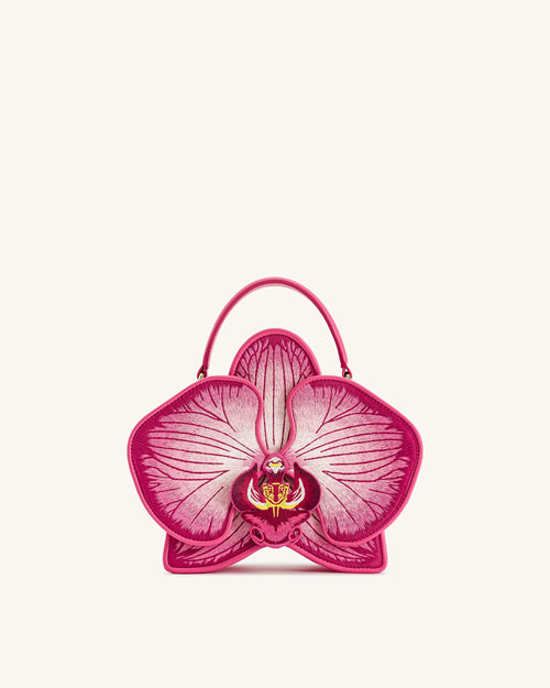 Flora 蘭花造型手提包 - 粉紅色