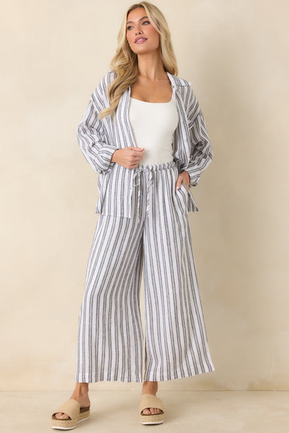 Z Supply The Perfect Black & White Stripe Pants