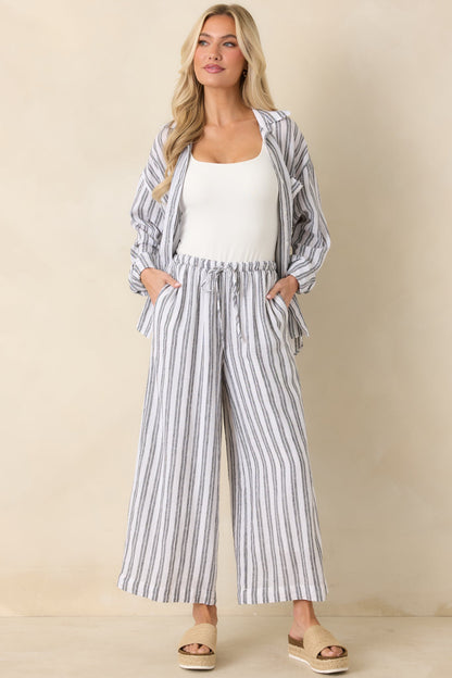 Z Supply The Perfect Black & White Stripe Pants