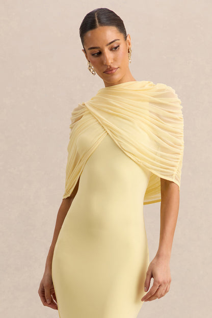 Magoria | Lemon Mesh Round-Neck Cape