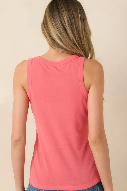 Z Supply Select Coral Pink Jersey Knit Tank Top