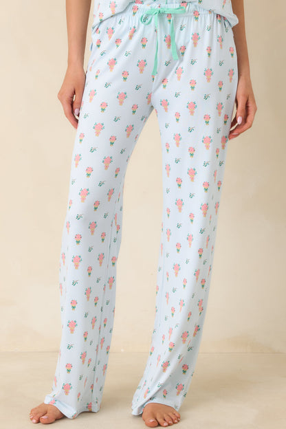Mint to Be Mine Mint Green Multi Floral Pajama Pants