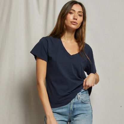 Perfect White Tee Hendrix Boxy V Neck Tee