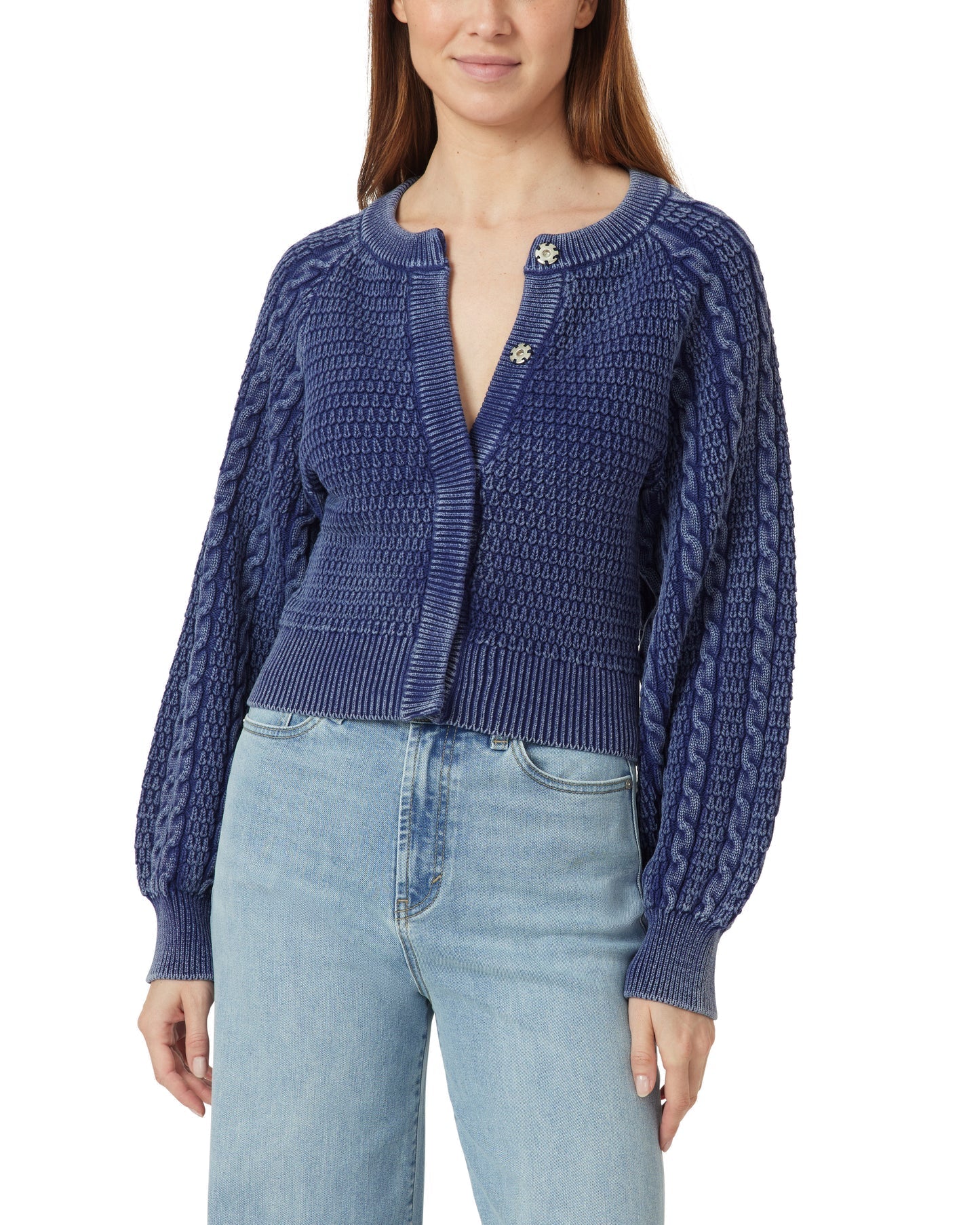 Washed Cable Cardigan