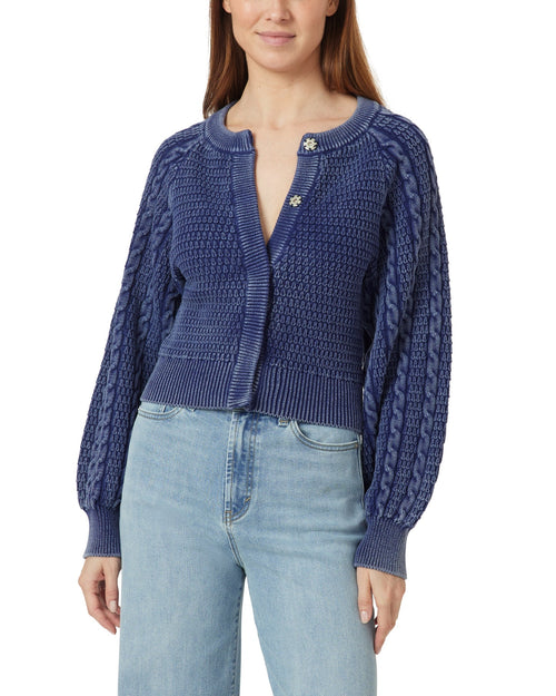 Washed Cable Cardigan