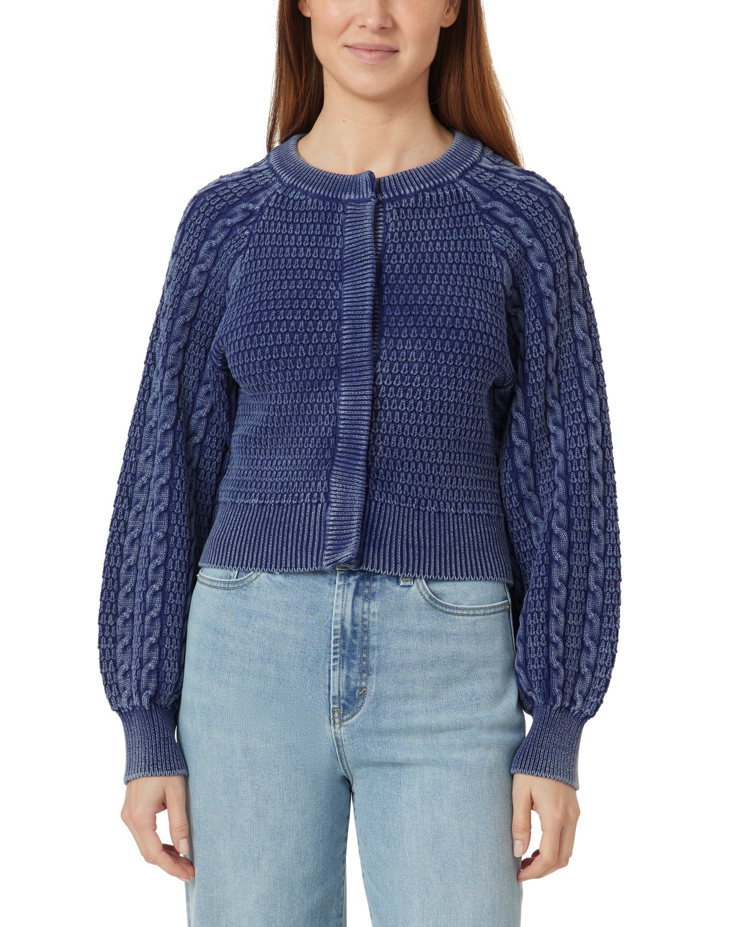 Washed Cable Cardigan