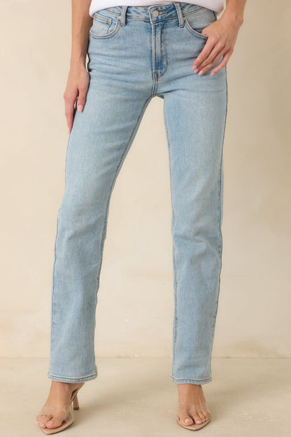 Dusk Enchantment Light Wash Straight Leg Jeans