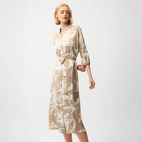 Joseph Ribkoff Floral Belted Shirt Dress