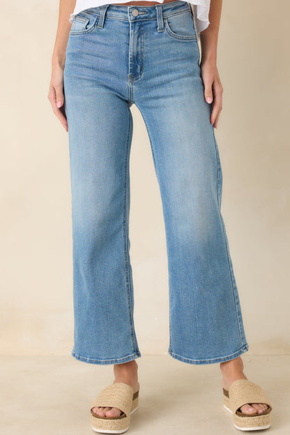 Always First Light Wash Wide Leg Jeans