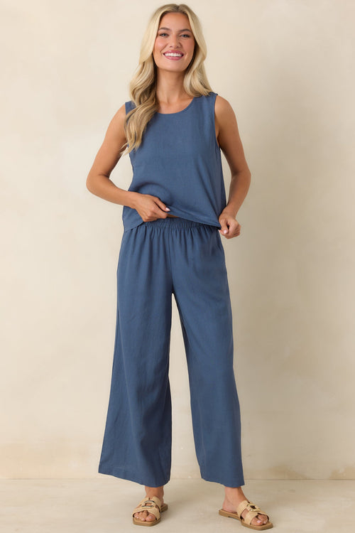 Z Supply Sloane Vintage Indigo Linen Tank Top