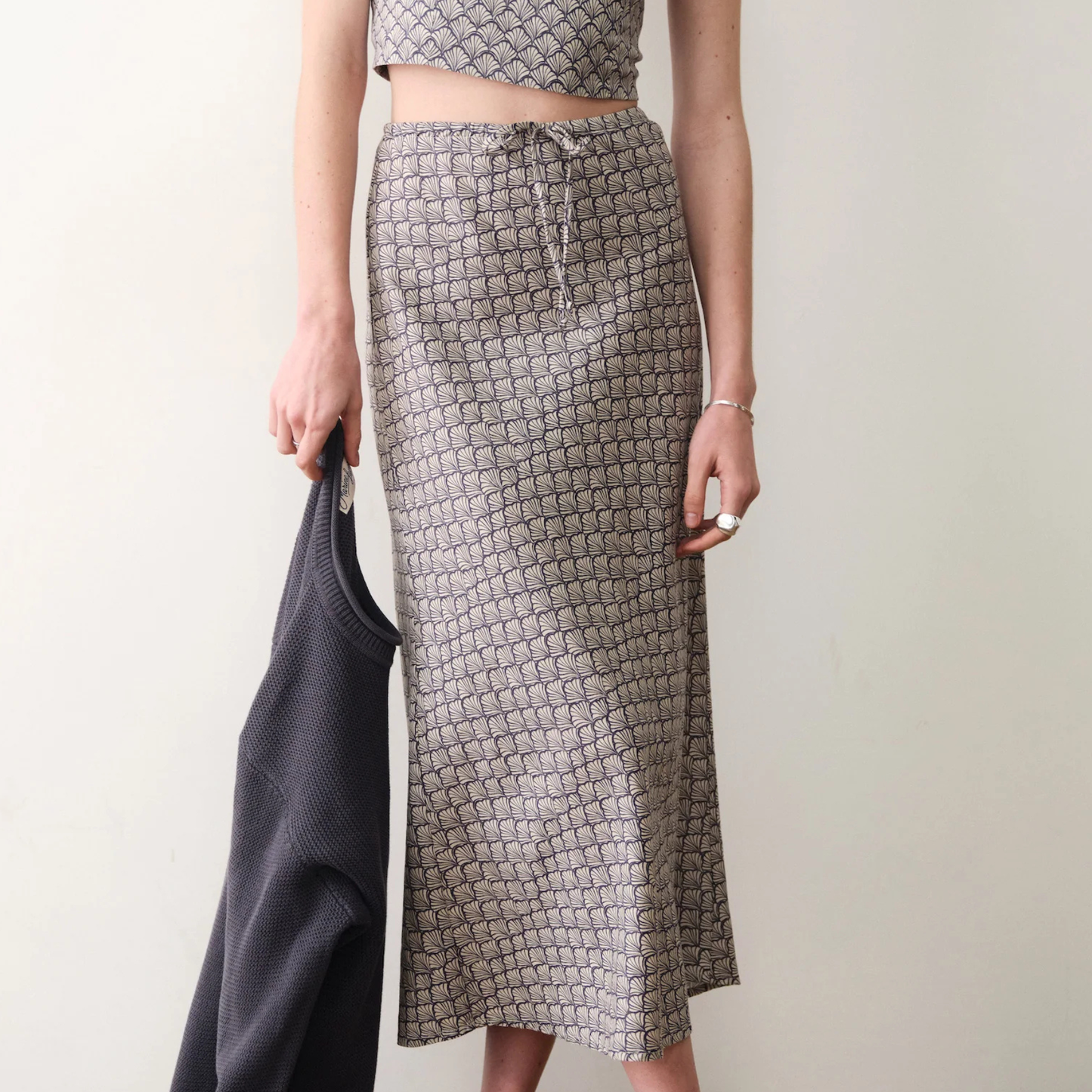 Marine Layer Avery Hemp Midi Skirt