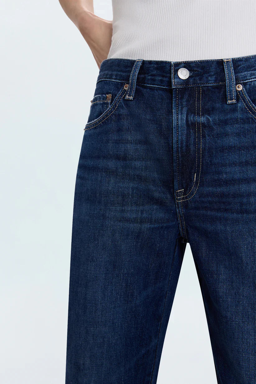 PISTOLA Kacey Mid Rise Cuffed Straight Jean