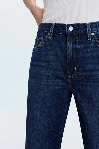PISTOLA Kacey Mid Rise Cuffed Straight Jean