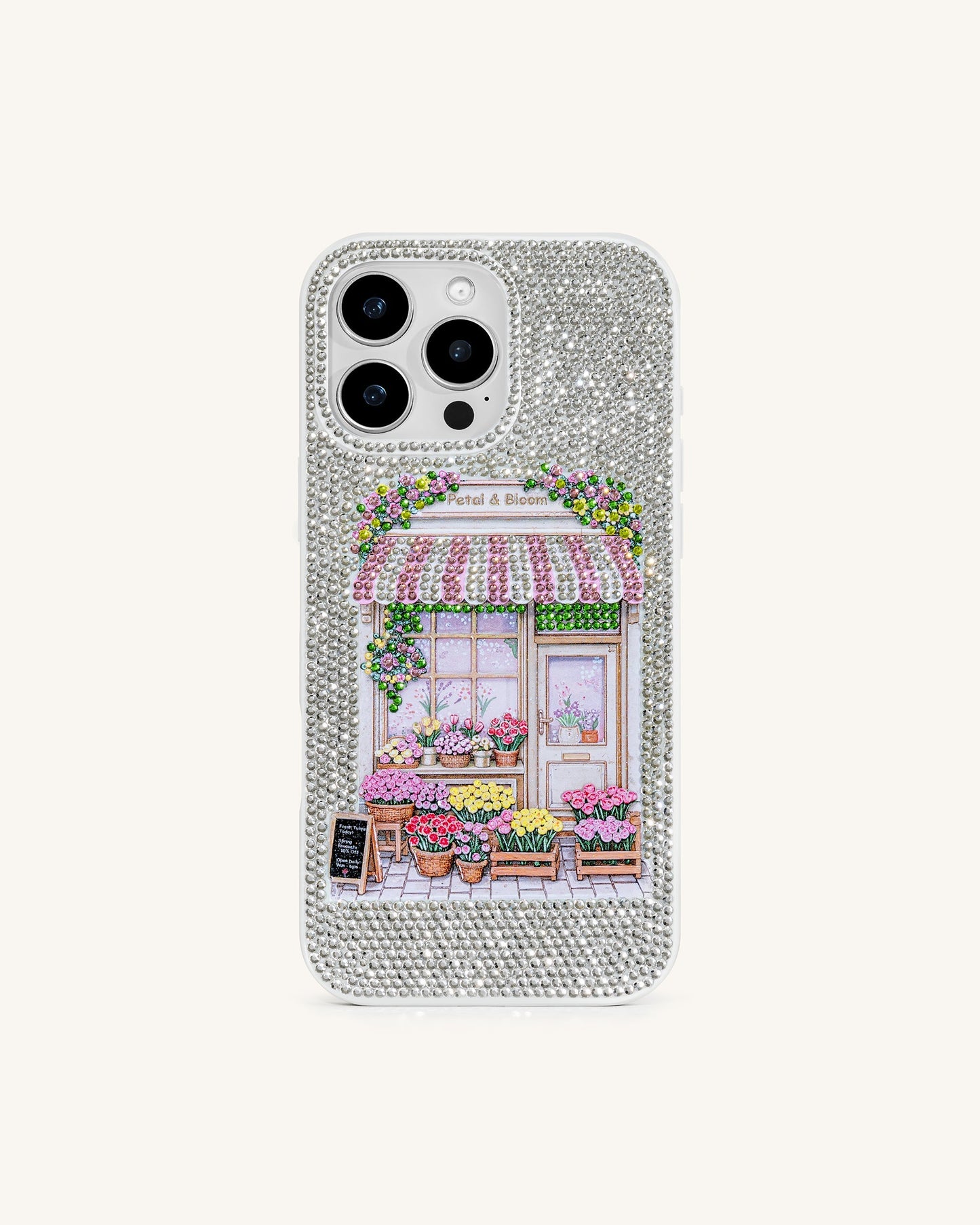 Ellie 花店風手機殼－多彩白