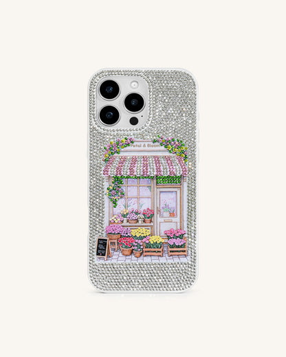 Ellie 花店風手機殼－多彩白