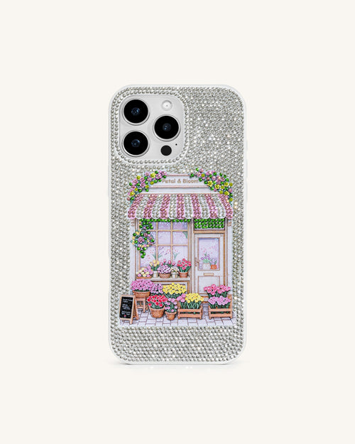 Ellie 花店風手機殼－多彩白