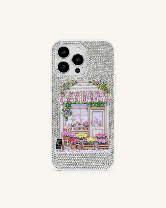 Ellie 花店風手機殼－多彩白