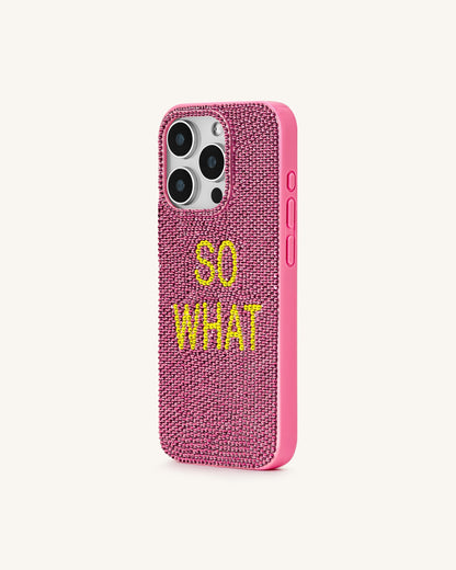 So What 水鑽手機殼 - 粉紅色