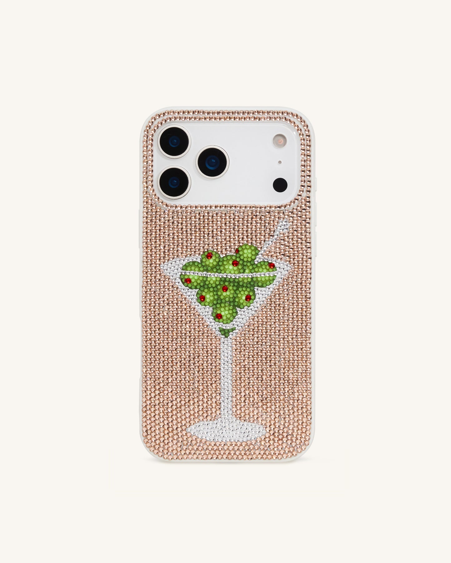 Olive 馬提尼人造水晶手機殼 - 金色